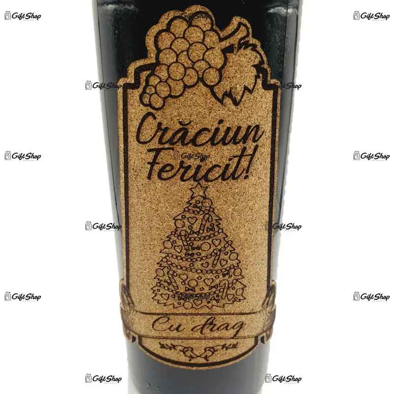 Craciun fericit, editie limitata, vin rosu cabernet sauvignon, demisec, 750ml, 13.5% alcool